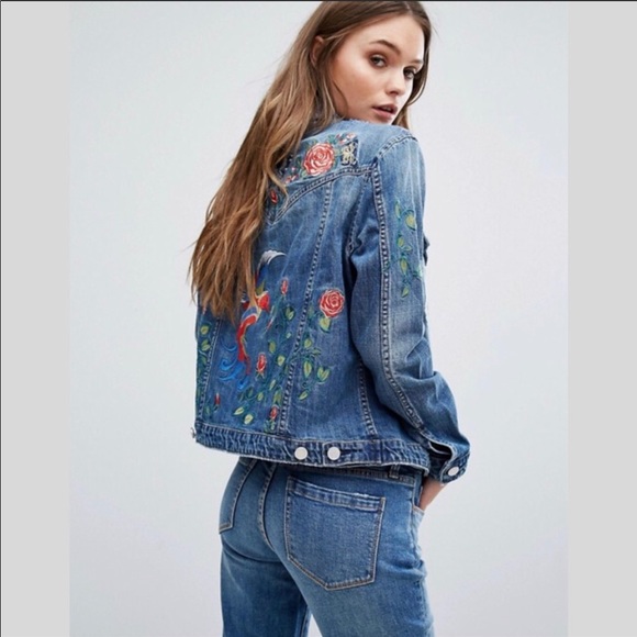 blank nyc embroidered denim jacket